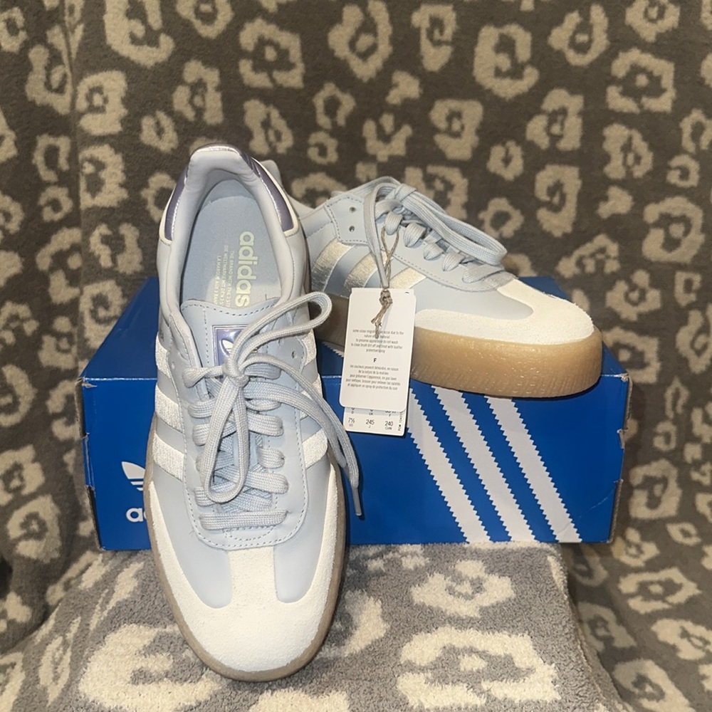 Adidas Women's Sambae Shoes in Halo Blue & Off White 😍 New & Never Worn 😍 - Picture 12 of 17